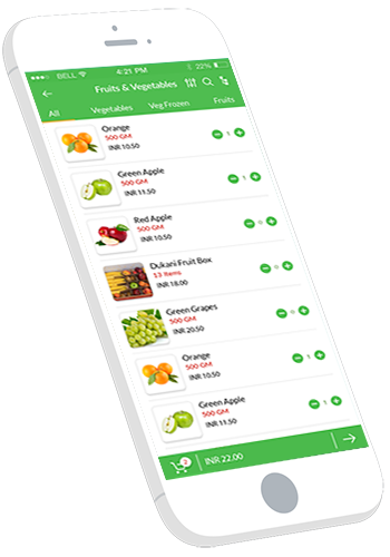 Online grocery ordering app